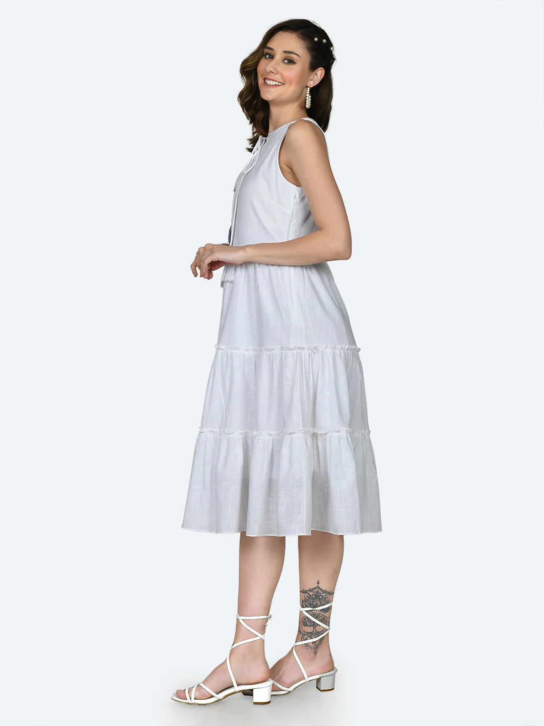 White Solid Midi - Image 3