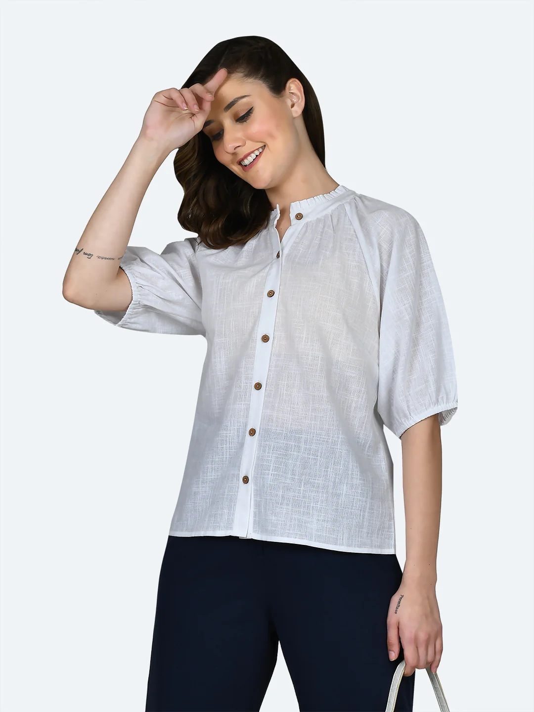 White Solid Top - Image 3